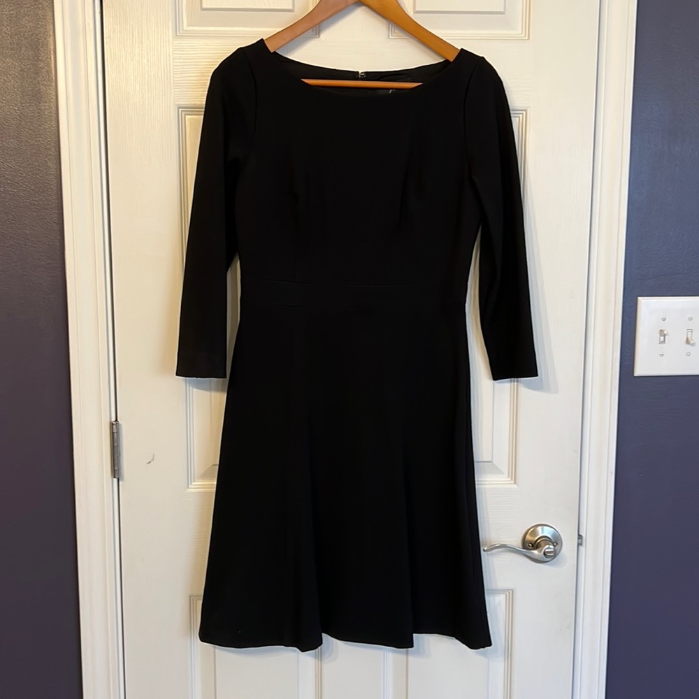 Black 3/4 sleeve dress by J. Crew